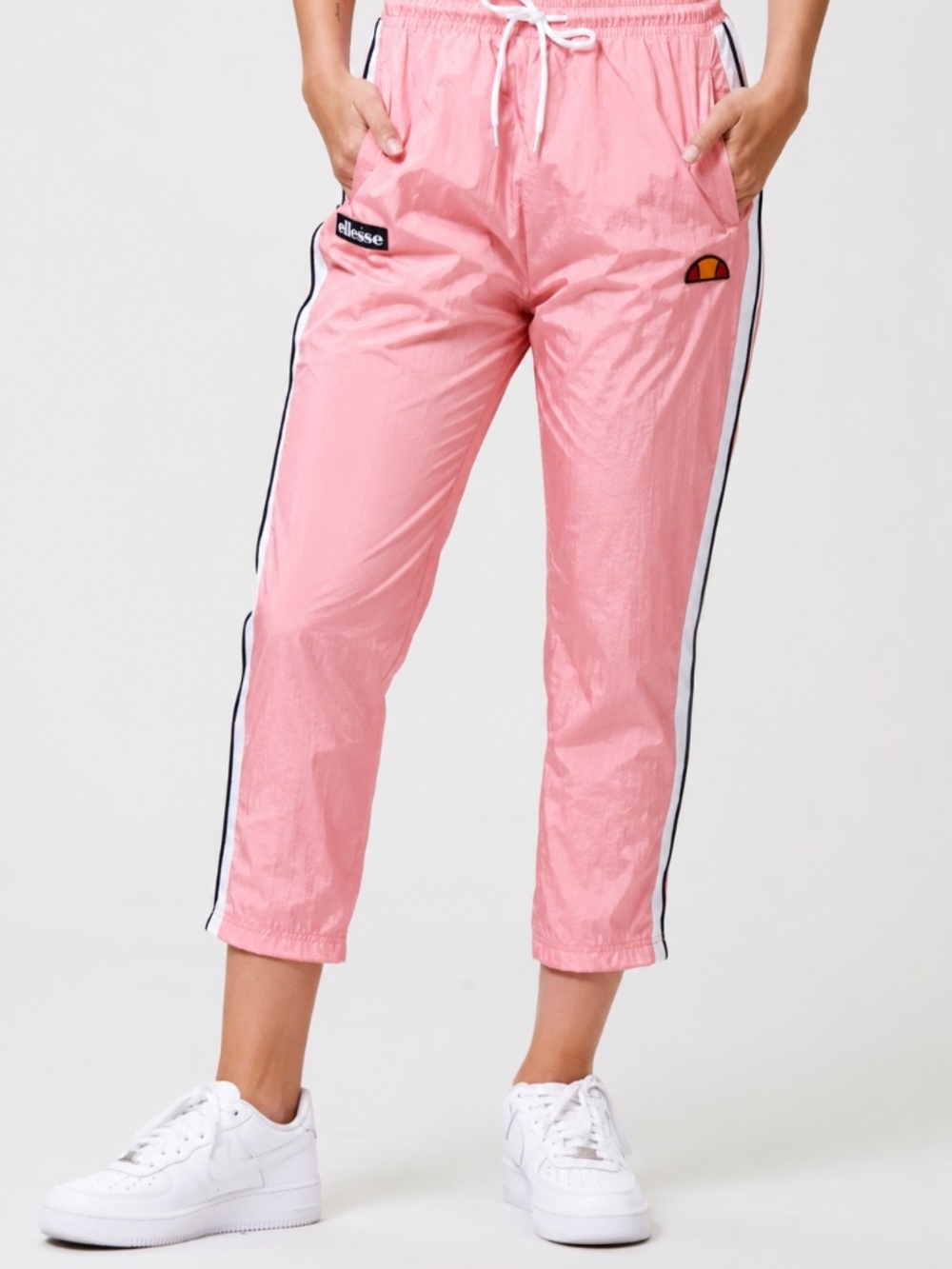 Ellesse Phantom 3/4 Wind Track Pants in Salmon Pink
